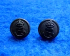 A PAIR OF WWII ROYAL NAVY 15MM OFFICERS BLACK CAP BUTTONS