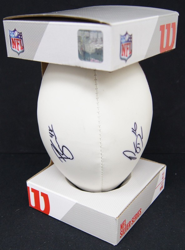 PAT O'DONNELL & PATRICK SCALES Autographed WILSON CHICAGO BEARS Football PSA/DNA