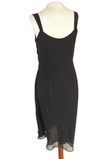 Ann Taylor Sz 4 S Silk Flare Sleeveless Polka Dot Swing Dress Lined Y2K Vintage