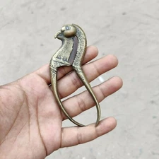 Vintage Old Handcrafted Brass Iron Betel Nut Cutter Parrot Bird Shape M605