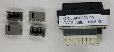 Ortronics Series II Cat 5 568B 2-Port PCB Module OR-60950053 45° Black NOS