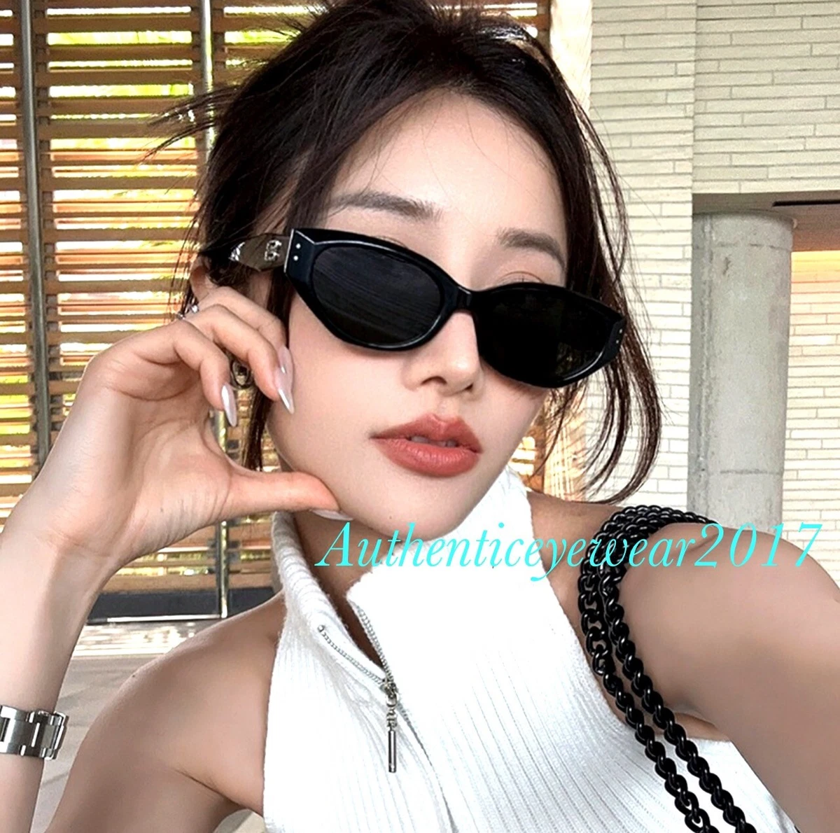 2023 Gentle Monster Sunglasses Only Rococo 01 Black Frame Black Lenses