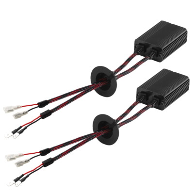2X LED H1 H3 Headlight Canbus Error Free Anti Flicker Resistor Canceller Decoder