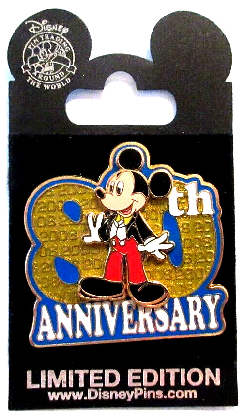 WDW 2008 PIN - CELEBRATE THE 80TH ANNIVERSARY OF MICKEY MOUSE - LE 3000  #65539