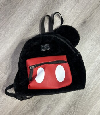 Disney Faux Fur Mickey Mouse Backpack NEW - Disney Mickey Mouse with Ears Soft Fuzzy Faux Fur  main image 4