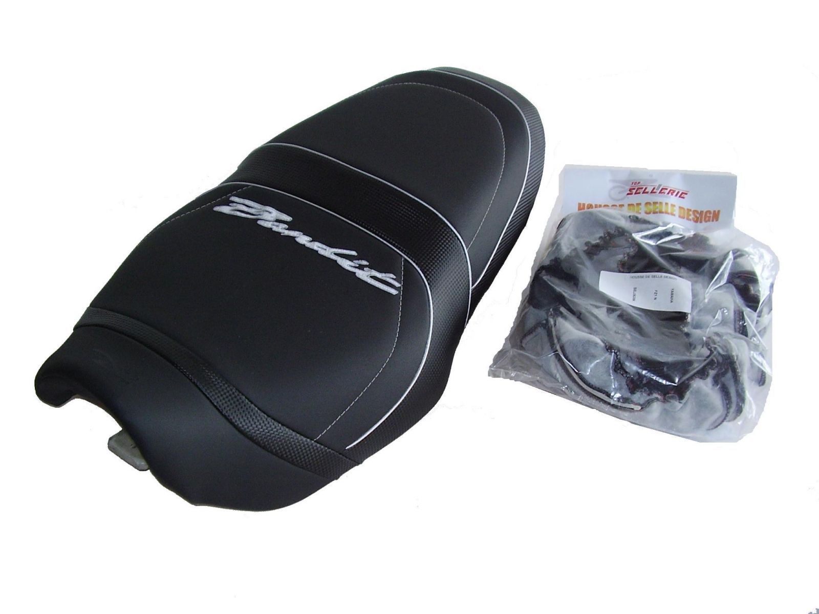 Housse de selle moto avec insert gel compatible Suzuki Bandit 1200 millésime 1995 à 1999