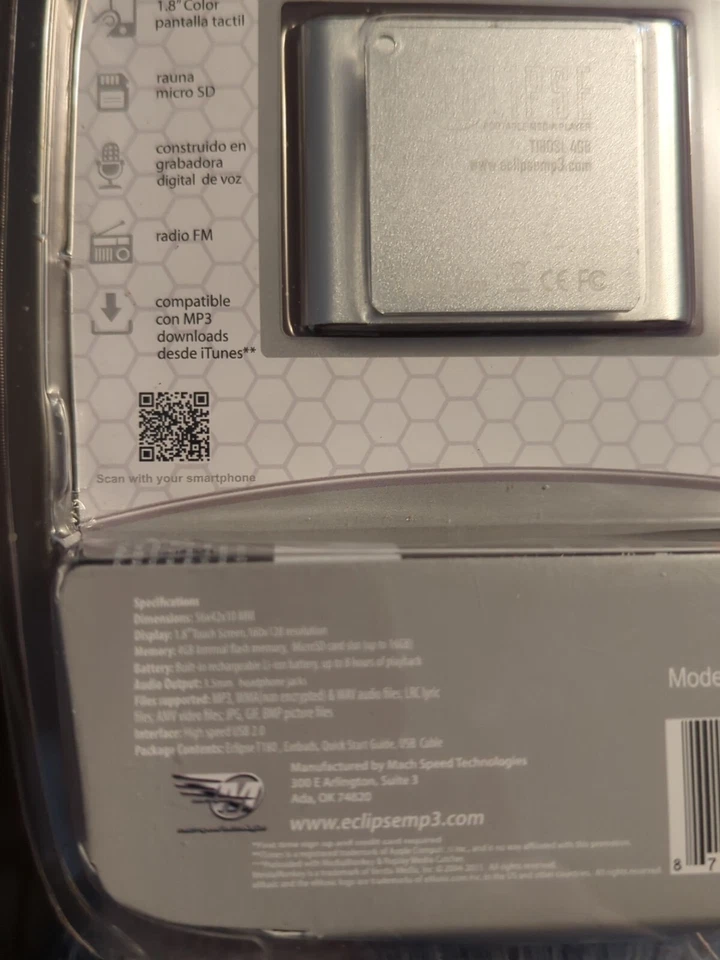 NIB Eclipse T180 4gb  Mp3 Music Video Player - Image 3 of 3