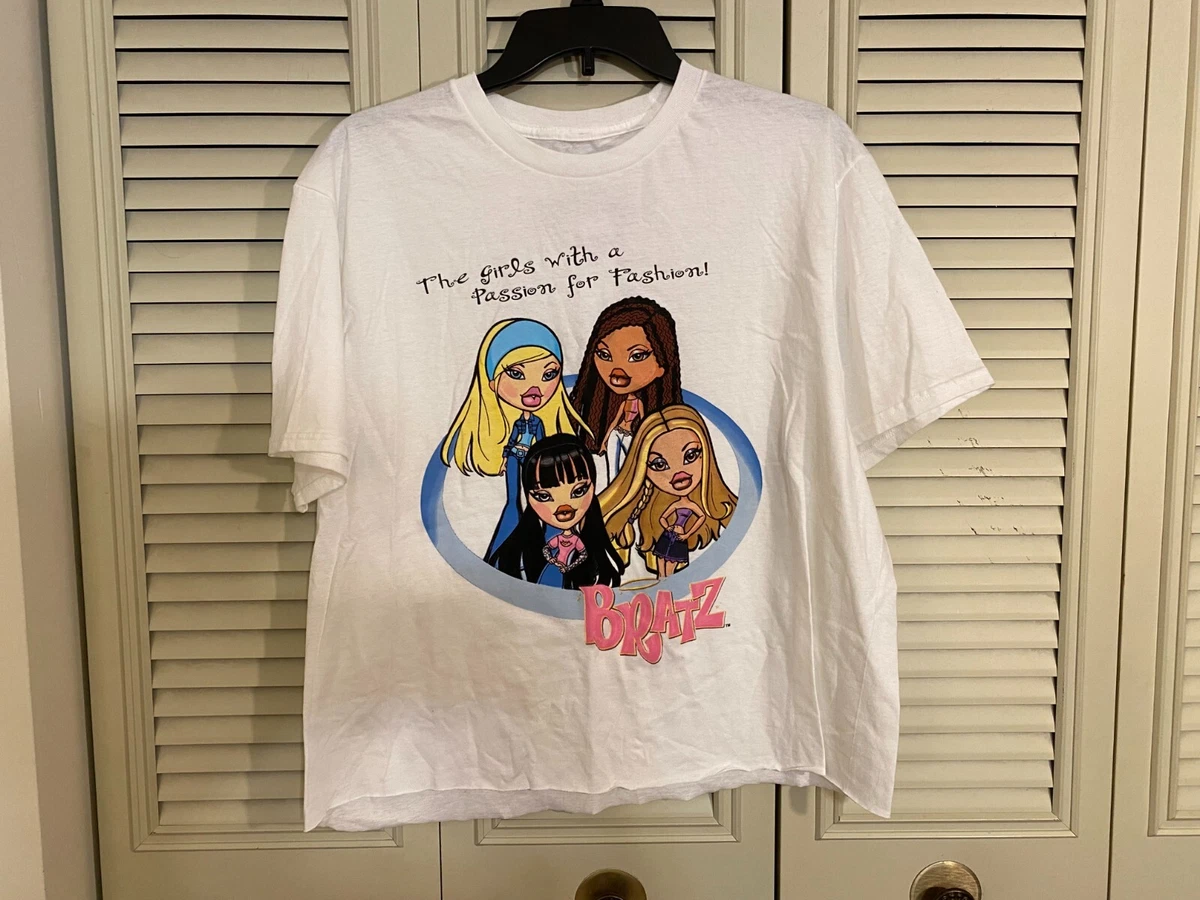 NWT Bratz Character Group Girls Crop White T-Shirt Size XL NEW!