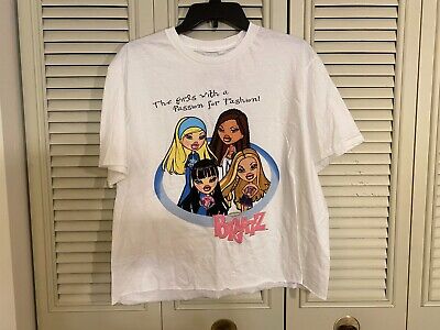 NWT Bratz Character Group Girls Crop White T-Shirt Size XL NEW!