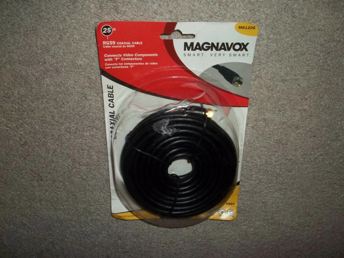 GE 6 ft. RG59 Video Cable, Black