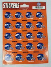 NFL Denver Broncos Helmet Sticker Sheet 20 Individual Stickers 1" Circles