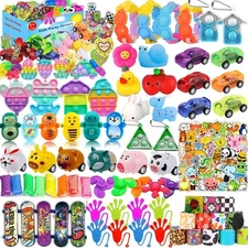120 Pcs Party Favors for Kids 4-8-12, Pop Fidget Toys, Treasure Box Toys,... 