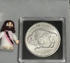 1 Troy oz .999 Fine Silver Indian Buffalo Round BU