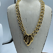 Vintage Napier large link chain necklace with decor.