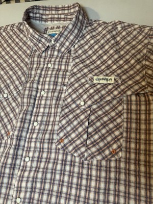 Magellan Outdoors Shirt 2XL Blue White Plaid Pearl Snap Fish Gear Vented Western