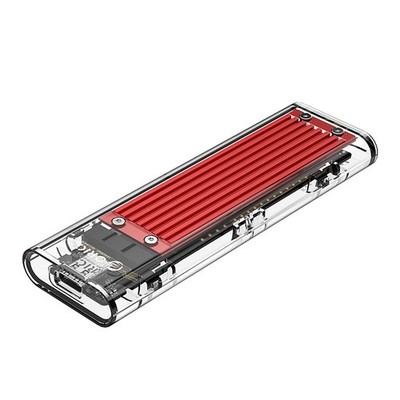 Externes M.2-NVMe-Gehäuse Orico TCM2-C3 mit USB-C 10Gb/s, rot