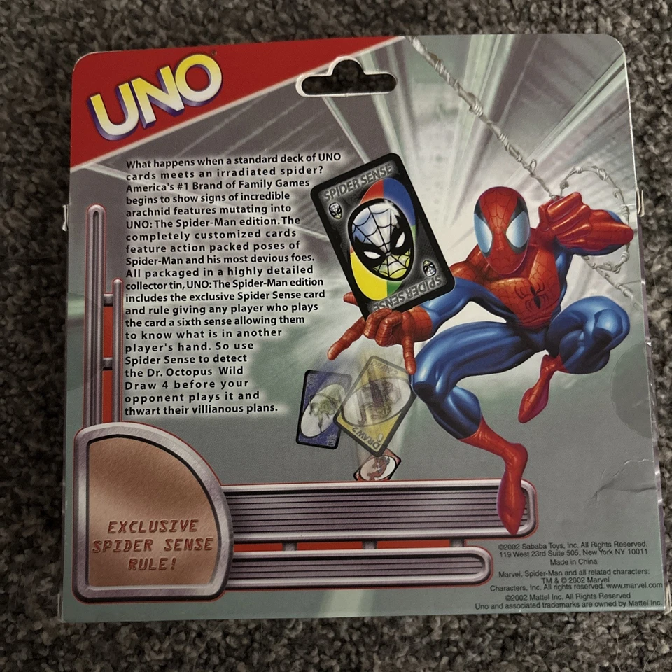 Marvel Spider-Man Special Edition Uno Card Game Brand New Vintage 2002 - Image 2 of 2