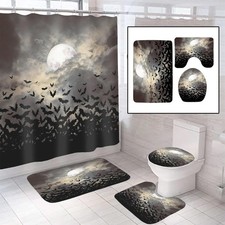 Halloween 4-Piece Bathroom Set  Bats