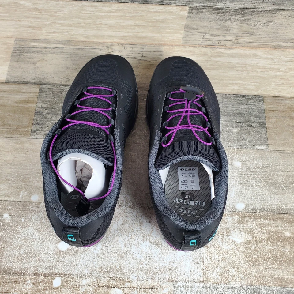 Giro Tracker Fastlace Womens Cycling Shoes Sz 7.5 Black Mountain Bike Sneakers - Image 4 of 4