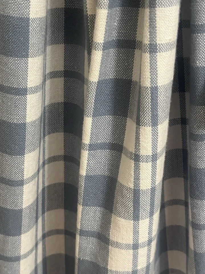 Cortinas de campo con volantes azul blanco a cuadros guinga casa de campo JC Penny Foto 4 de 4