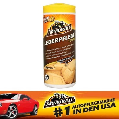 ARMOR ALL Auto Leder Pflegetücher Dose Reiniger 24Stk Polster Pflege Leder Sitze