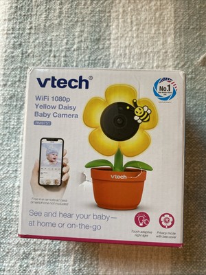 VTech RM9751 Yellow Daisy Smart Wi-Fi Baby Camera, iOS & Android Enabled,... 