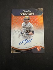 CHRISTIAN YELICH 2024 Topps Pristine Pristine Production Orange Auto 03/25