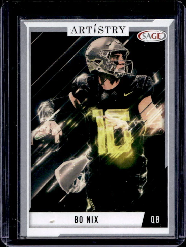 Bo Nix Sage Artistry #4 Silver