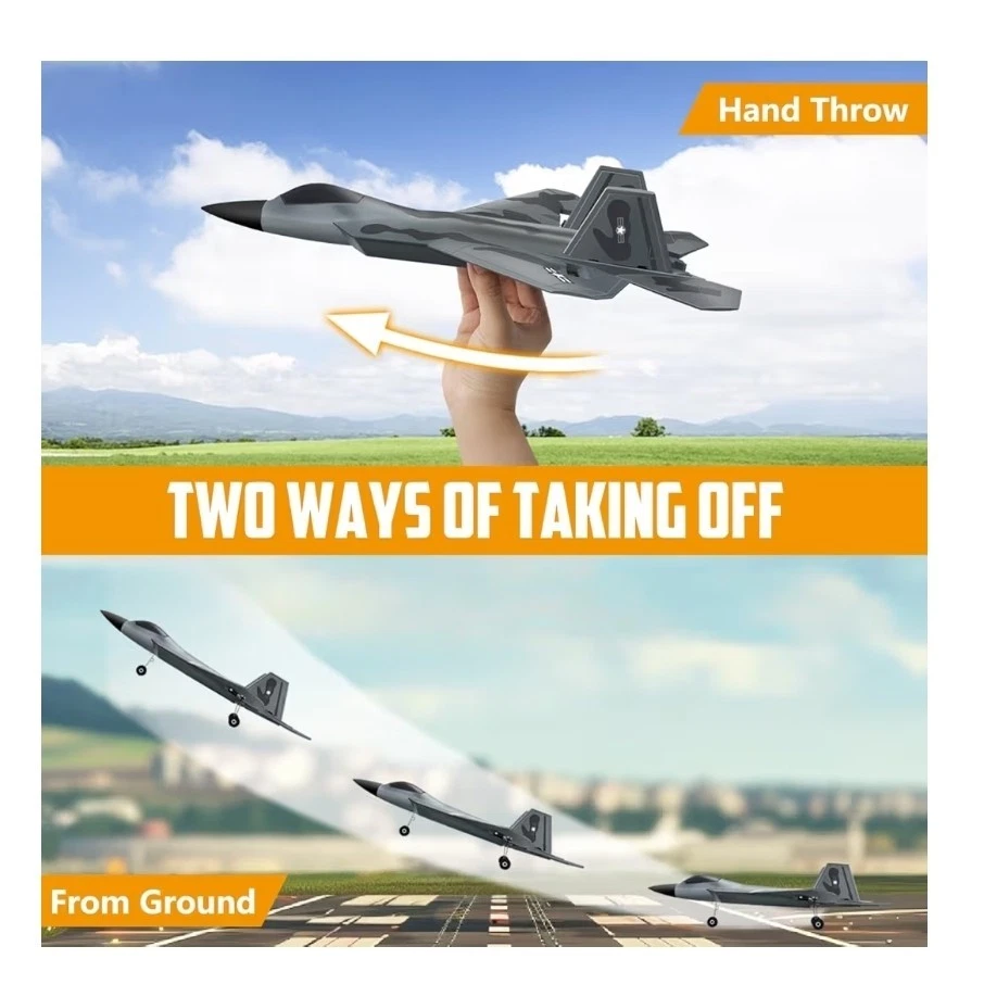 Hawk’s Work F22 Raptor RC Airplane 2CH 2.4GHz EPP Jet Ready to Fly w/ Remote - Image 4 of 4