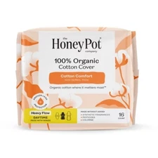 The Honey Pot Company Organic Cotton Pads 16ct - Heavy Flow Daytime, Comfort