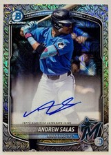 2025 Bowman Chrome Andrew Salas Steel Metal Mojo Refractor Auto #37/100 #BMA-AS
