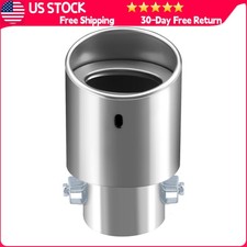 Chrome Exhaust Tip Stainless Steel Fit 1.5-2.1 Inch Diameter Clamp On Universal