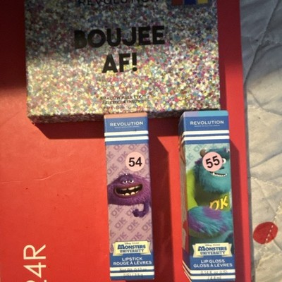 Revolution Monsters University Eyeshadow Palette + Lipstick #54 & Lip Gloss #55