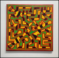 HOLIDAY SALE!!  ** Keith Haring Painting - NYC ART SCENE * African colors