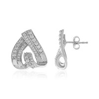 Cavill Zirkon Ohrringe Damen 925 Sterling Silber Platiniert 1,31Ct Rund