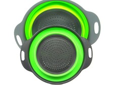 Sieb Küchensiebe Seiher Silikon Klappbar Faltbar Abtropfsieb Küche Nudelsieb