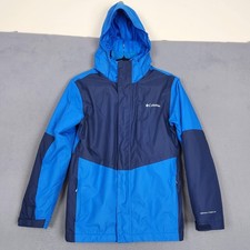Columbia Omni-Tech Interchange Jacket Youth 14/16 Blue 3-in-1 Hooded Waterproof
