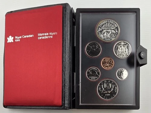 1980 Canada Silver Dollar Proof Set - Polar Bear