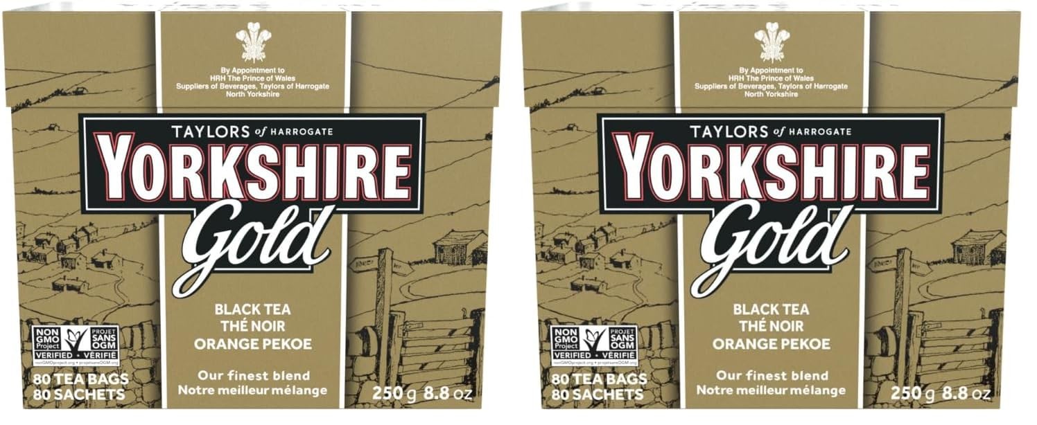 Yorkshire Tea, Gold, Pillow Tea Bags, 40 Count Pack of 1, Premium Blend, Rich...