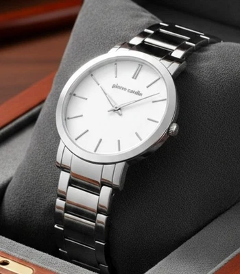 Pierre Cardin Herrenuhr PC106511F07 Slim Design – Silber/Weiß – Neu & OVP - Bild 1 von 4