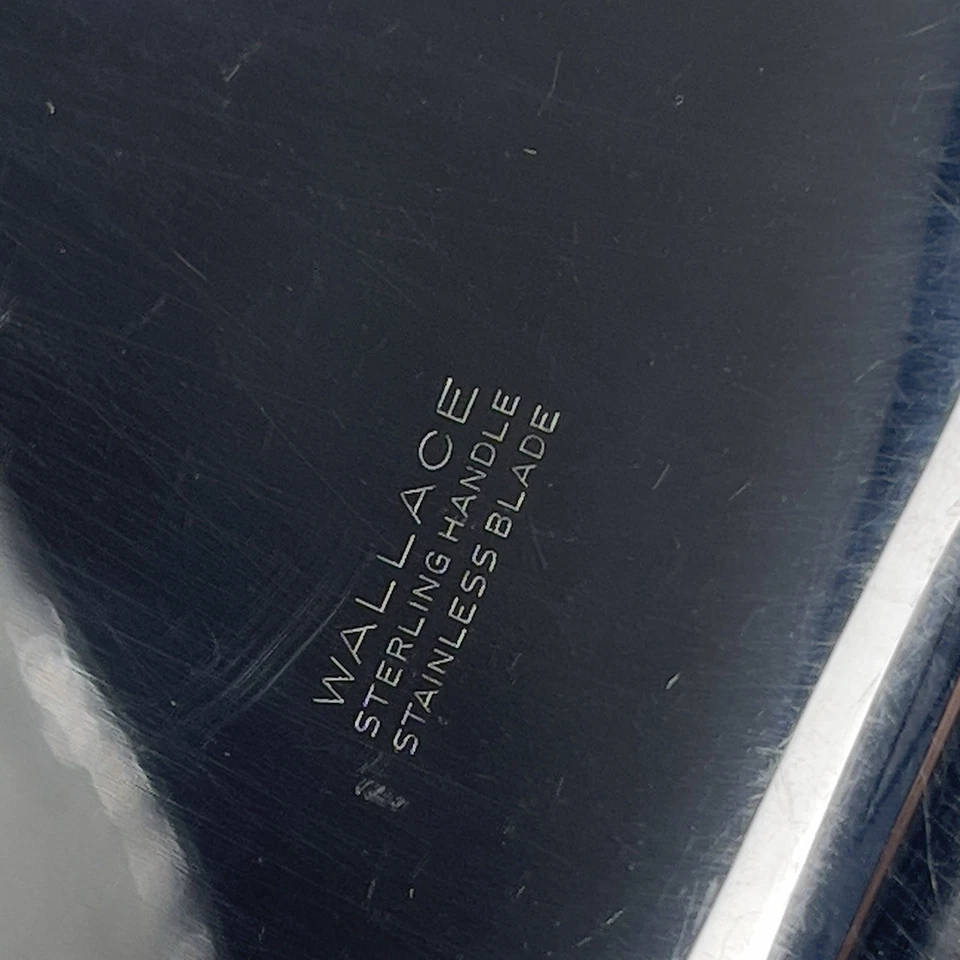 Servidor de pasteles/pasteles Wallace de encaje español de plata de ley 11,25" mediados de siglo EE. UU. Foto 3 de 4