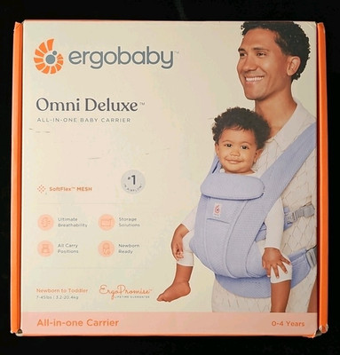 Ergobaby Omni Deluxe All-Position Baby Carrier Serene Blue NIB