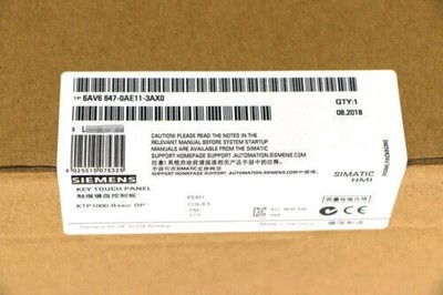 6AV6647-0AE11-3AX0 SIEMENS SIMATIC HMI KTP1000 6AV6 647-0AE11-3AX0 Basic Panel