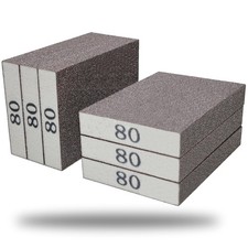 Tonmp 6 Pack 80 Grit Medium Sanding Sponge, Washable and Reusable Great Gray