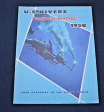 vintage 1958 U.S. Divers "aqua-lung" scuba equipment illustrated catalog rare