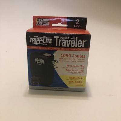 Tripp Lite Traveler Portable Surge Protector Laptop/Notebook/Phone 2-Outlet