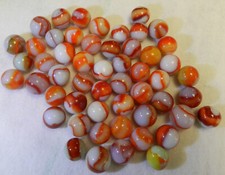  18006m Vintage Group or Bulk Lot of 50 Peltier Glass Marbles