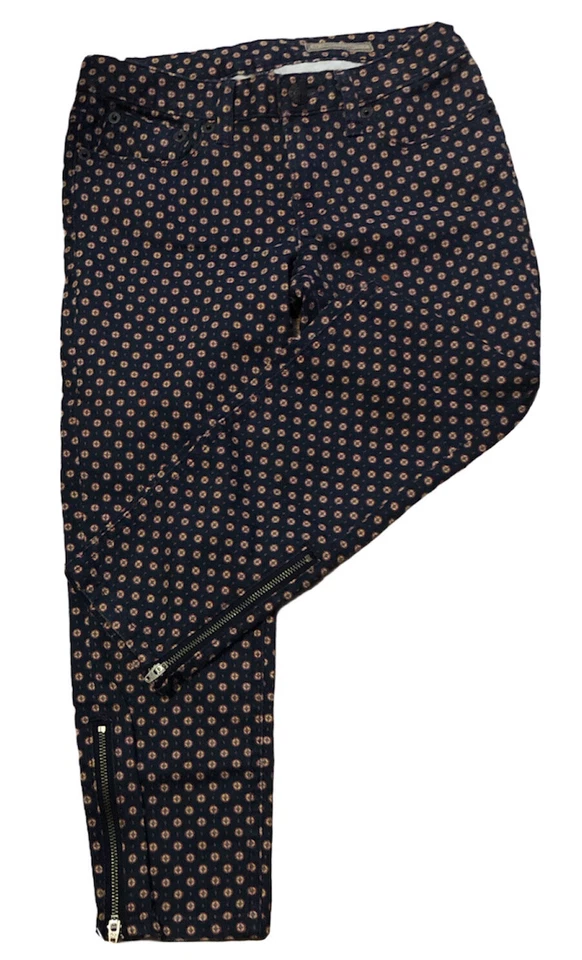 Ralph Lauren Girls Jeans Size 8 "RL Cropped Skinny" Foulard Design Ankle Zip EUC - Image 3 of 4