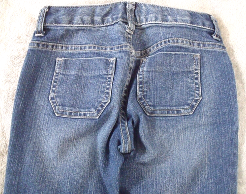 Old Navy Denim Capri Jeans size 8 Blue Girls Adjustable Waist - Picture 4 of 7