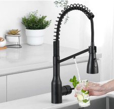 3 in 1 Kitchen Faucets with Water Filter Spout - Black 3-Way Drinking Water F...